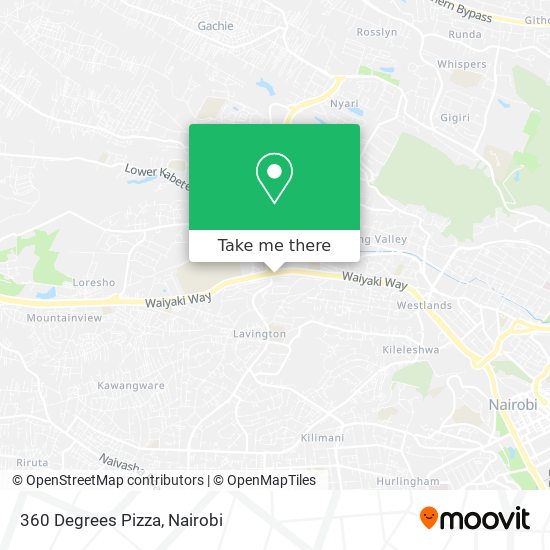 360 Degrees Pizza map