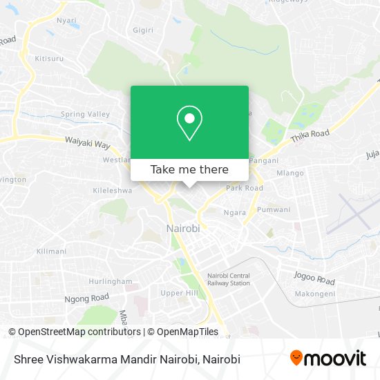 Shree Vishwakarma Mandir Nairobi map
