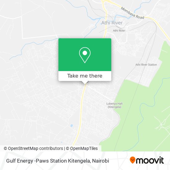 Gulf Energy -Paws Station Kitengela map