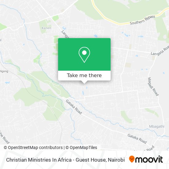 Christian Ministries In Africa - Guest House map