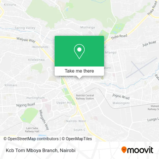 Kcb Tom Mboya Branch map