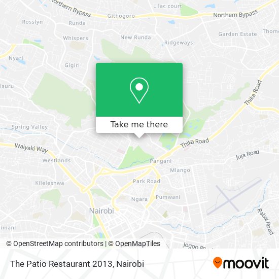 The Patio Restaurant 2013 map