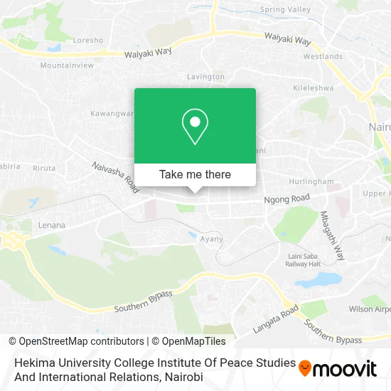 Hekima University College Institute Of Peace Studies And International Relations map