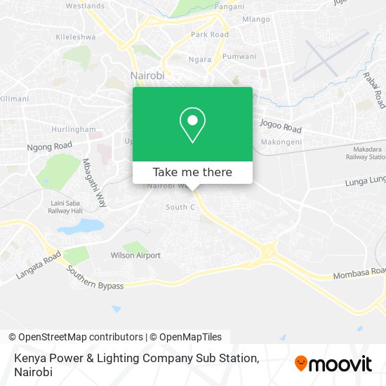 Kenya Power & Lighting Company Sub Station map