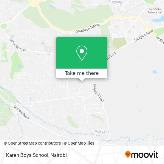 Karen Boys School map