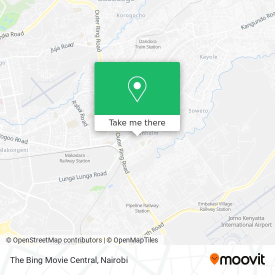 The Bing Movie Central map