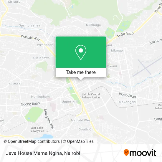 Java House Mama Ngina map