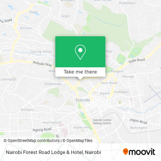 Nairobi Forest Road Lodge & Hotel map