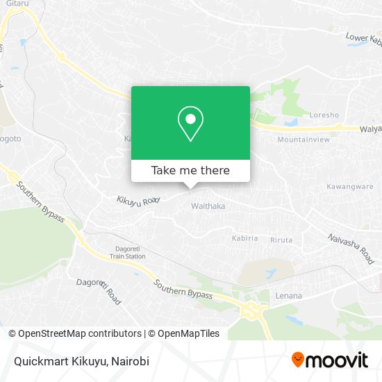 Quickmart Kikuyu map