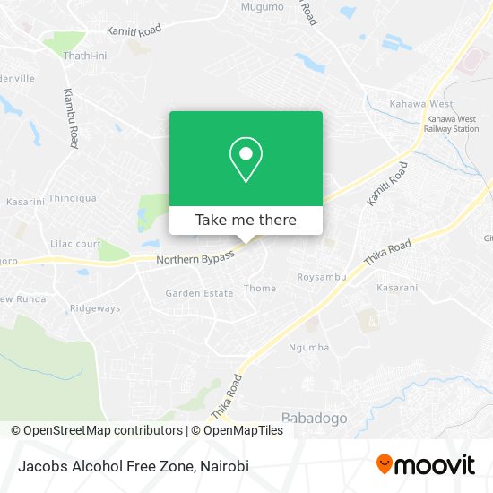 Jacobs Alcohol Free Zone map