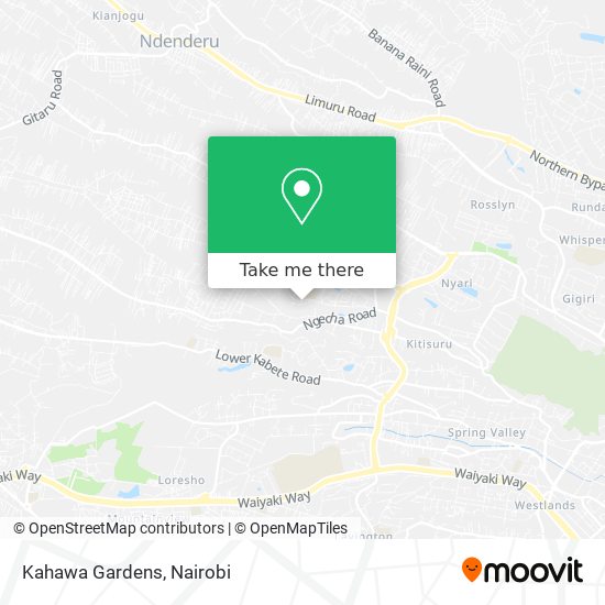 Kahawa Gardens map