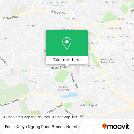 Faulu Kenya Ngong Road Branch map