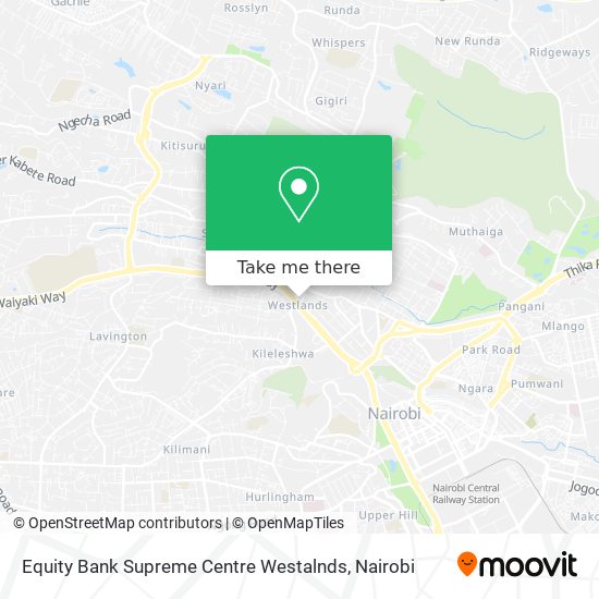Equity Bank Supreme Centre Westalnds map