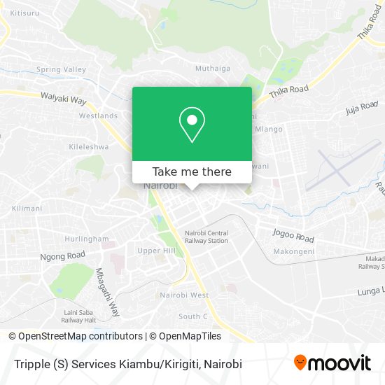 Tripple (S) Services Kiambu / Kirigiti map