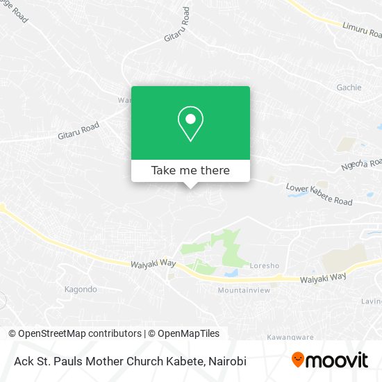 Ack St. Pauls Mother Church Kabete map