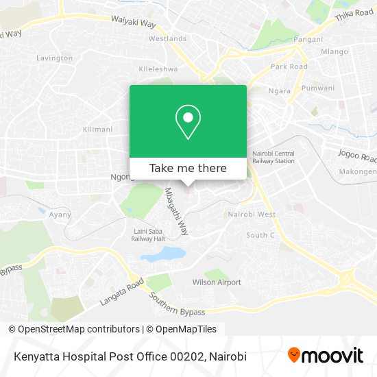 Kenyatta Hospital Post Office 00202 map
