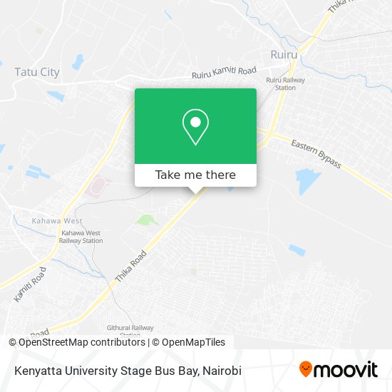 Kenyatta University Stage Bus Bay map