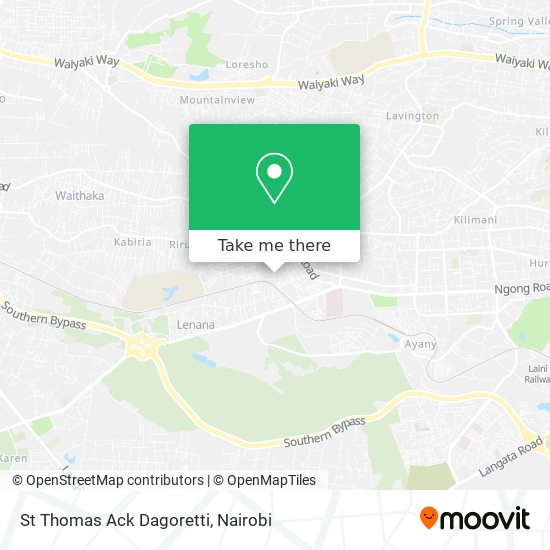 St Thomas Ack Dagoretti map