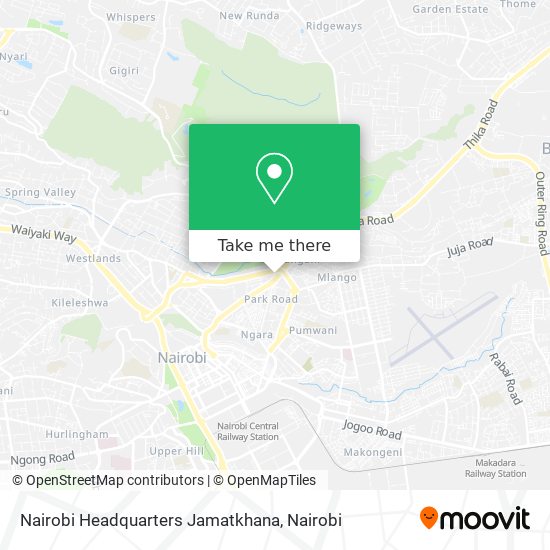 Nairobi Headquarters Jamatkhana map