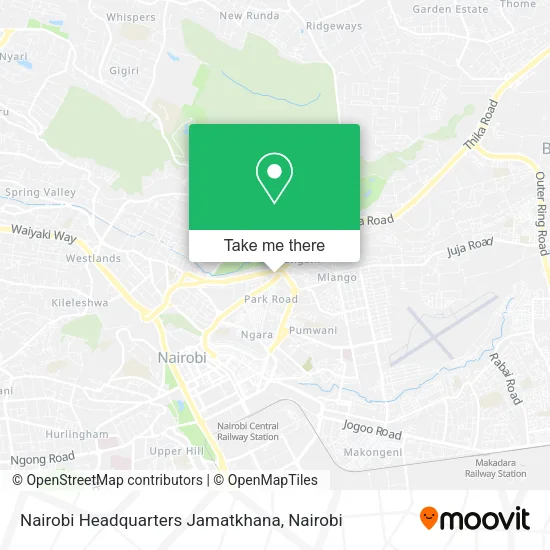 Nairobi Headquarters Jamatkhana map