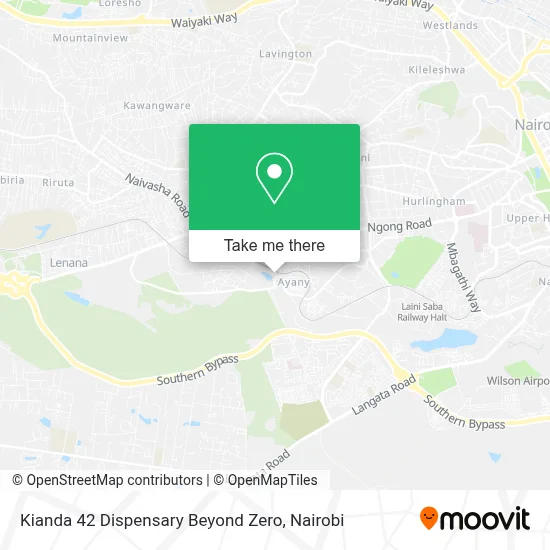 Kianda 42 Dispensary Beyond Zero map