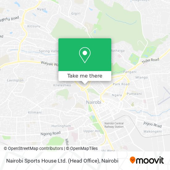 Nairobi Sports House Ltd. (Head Office) map