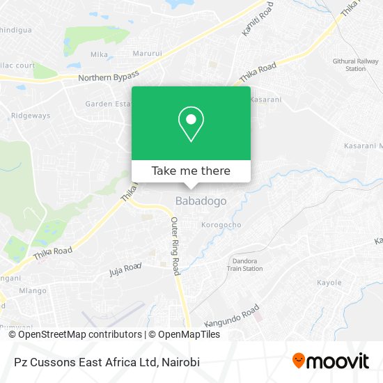 Pz Cussons East Africa Ltd map