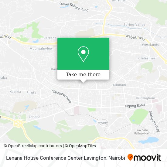 Lenana House Conference Center Lavington map
