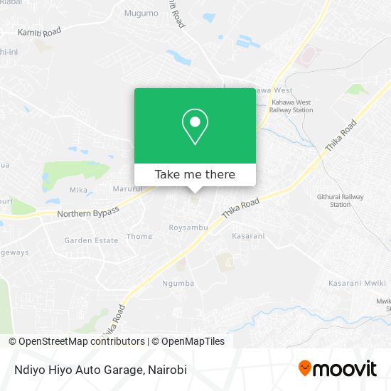 Ndiyo Hiyo Auto Garage map