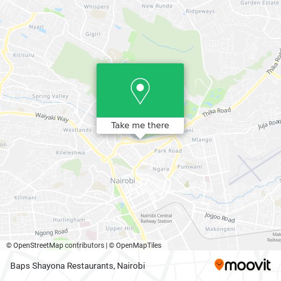 Baps Shayona Restaurants map