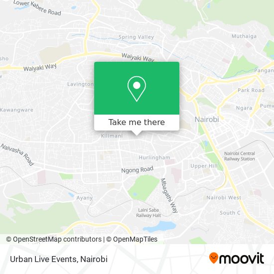 Urban Live Events map