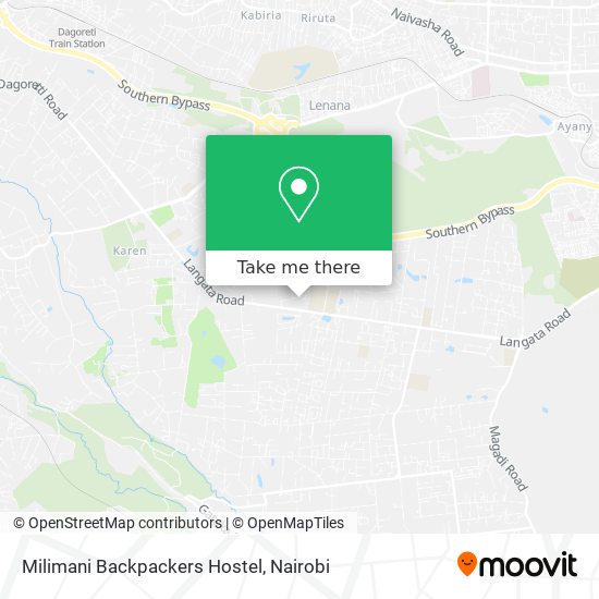 Milimani Backpackers Hostel map