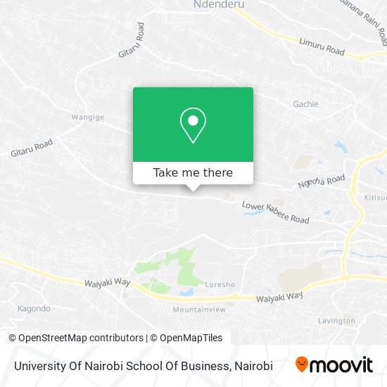University Of Nairobi School Of Business map