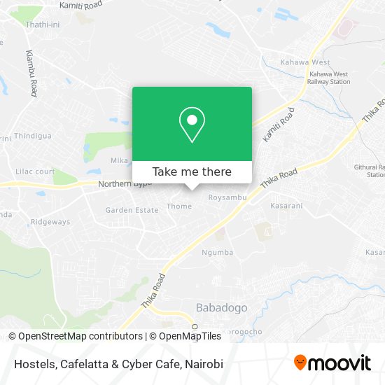 Hostels, Cafelatta & Cyber Cafe map