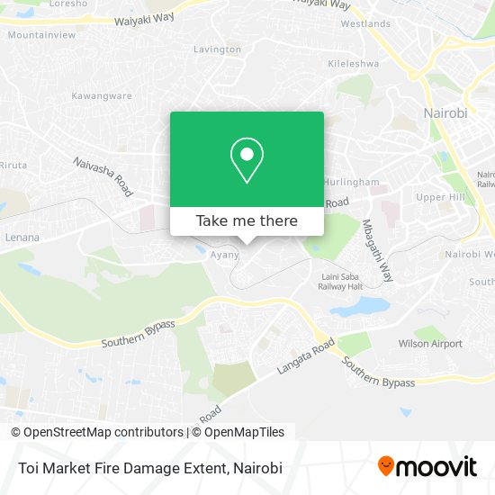 Toi Market Fire Damage Extent map