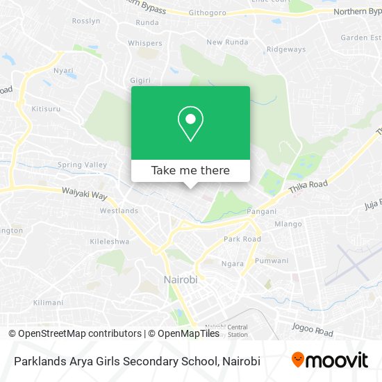 Parklands Arya Girls Secondary School map