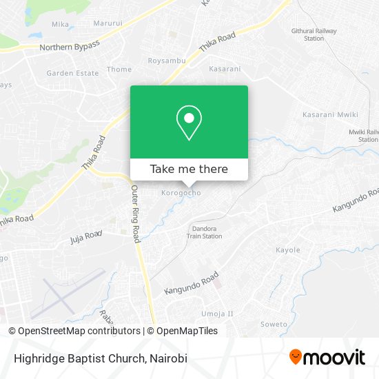 Highridge Baptist Church map
