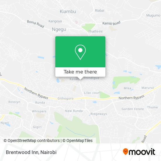 Brentwood Inn map