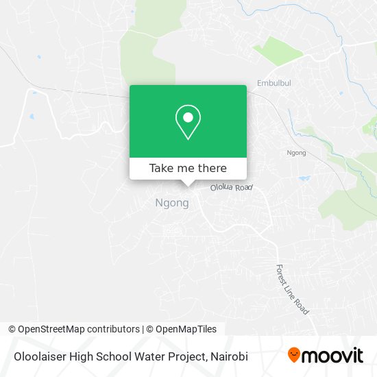 Oloolaiser High School Water Project map