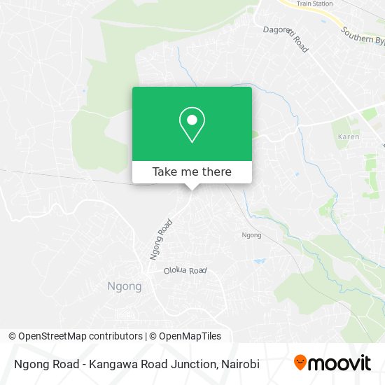 Ngong Road - Kangawa Road Junction map