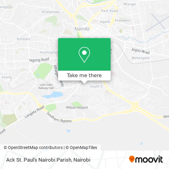 Ack St. Paul's Nairobi Parish map