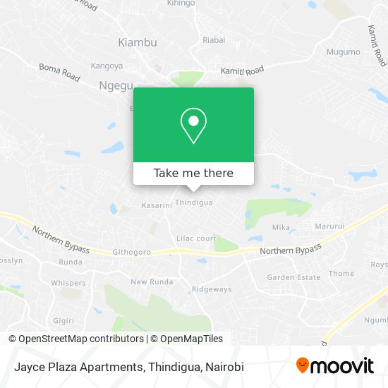 Jayce Plaza Apartments, Thindigua map