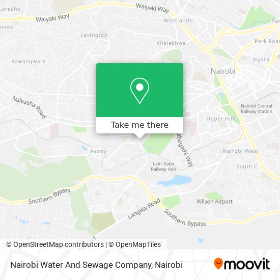 Nairobi Water And Sewage Company map