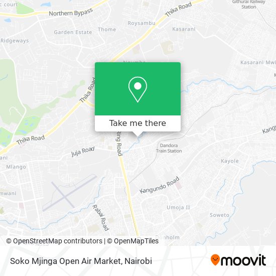 Soko Mjinga Open Air Market map
