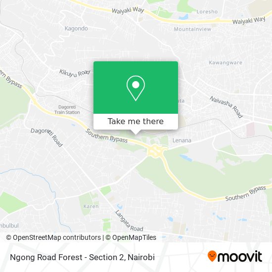 Ngong Road Forest - Section 2 map