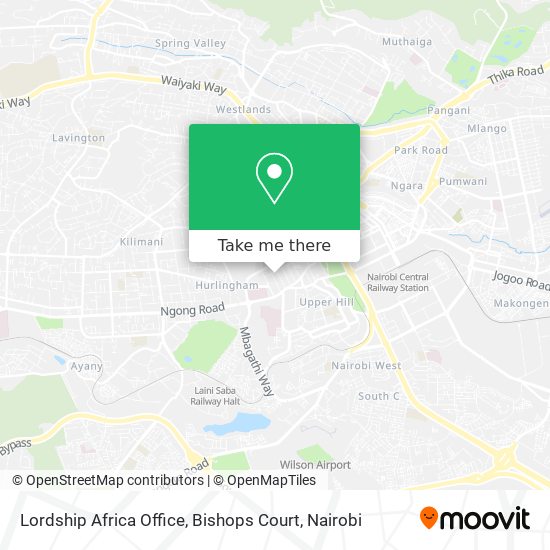 Lordship Africa Office, Bishops Court map