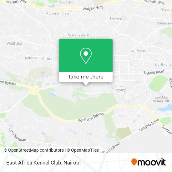 East Africa Kennel Club map