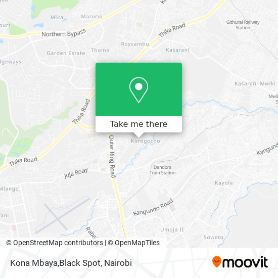 Kona Mbaya,Black Spot map