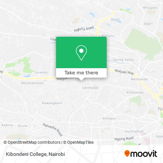 Kibondeni College map