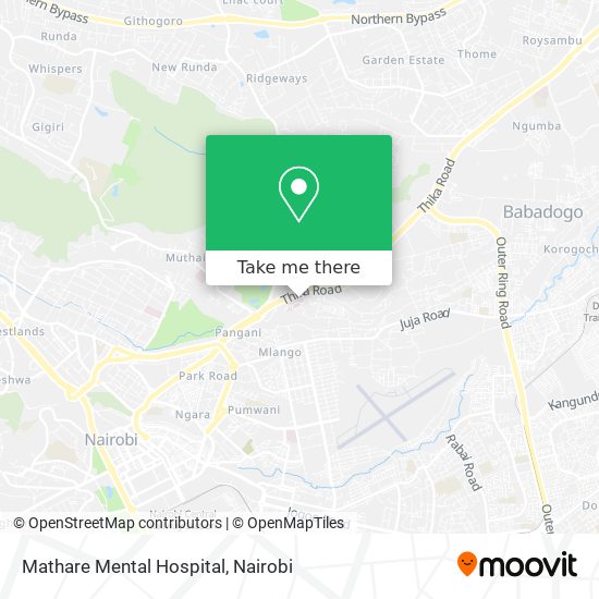 Mathare Mental Hospital map